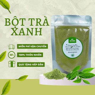 Bột trà xanh đắp mặt nạ nguyên chất (100g/túi) - Trà xanh đắp mặt dưỡng da, xóa mờ vết thâm, tắm trắng body