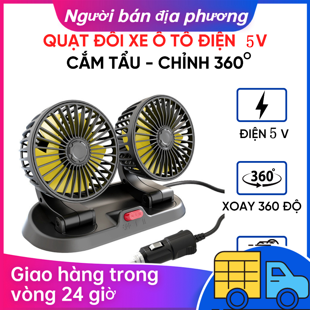 Quạt Mini Để Bàn Xoay 360 Độ – Mini 12V Xoay Thông Minh Để Trên Ô Tô Nhỏ Gọn Cực Mát Hàng Cao Cấp