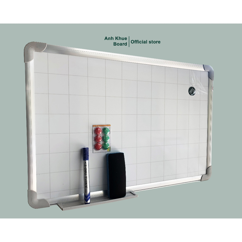 Bảng từ trắng viết bút dạ treo tường DQ Board KT 40x60 cm