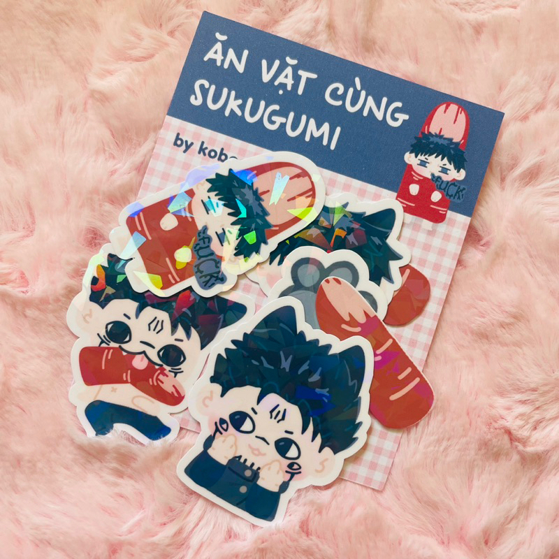 Koboco.co | Jujutsu Kaisen | Sticker deco & pack Vô tri - Gà cúng Nanami, Gojo tù tội và Thỏ Sukugumi