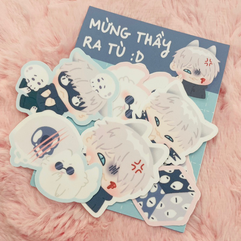 Koboco.co | Jujutsu Kaisen | Sticker deco & pack Vô tri - Gà cúng Nanami, Gojo tù tội và Thỏ Sukugumi
