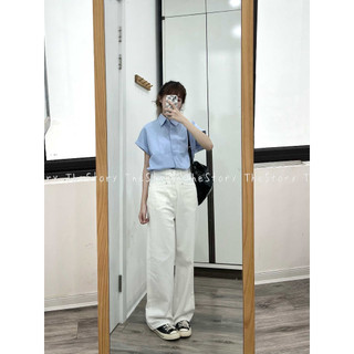 Áo sơ mi trơn, tay hến [STORY] A3140 (ảnh thật)