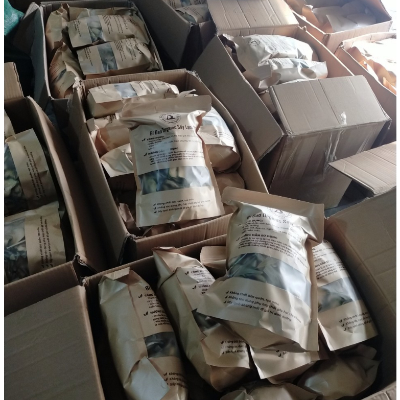 Bí đao organic sấy lạnh MIX lá nếp thơm ngon LOẠI 1. Túi 300gram