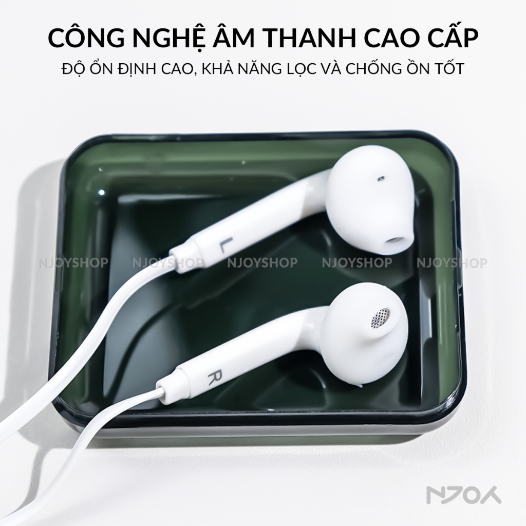 Tai Nghe Nhét Tai S7 Chân Tròn 3.5mm In-ear Tương Thích Với Đt Đt Táo Samsung Oppo Xioami Njoyshop