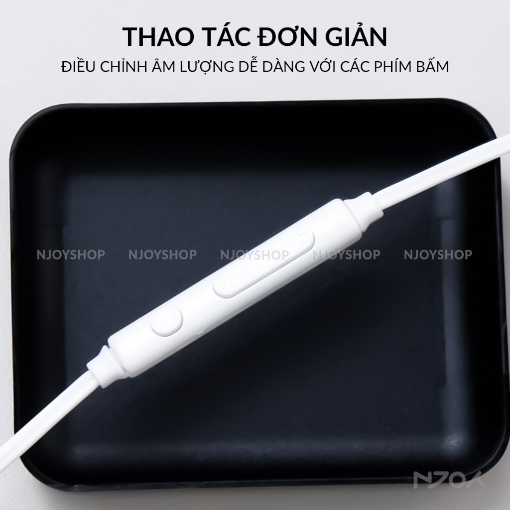 Tai Nghe Nhét Tai S7 Chân Tròn 3.5mm In-ear Tương Thích Với Đt Đt Táo Samsung Oppo Xioami Njoyshop