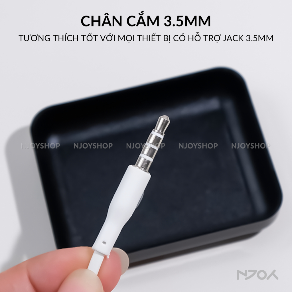 Tai Nghe Nhét Tai S7 Chân Tròn 3.5mm In-ear Tương Thích Với Đt Đt Táo Samsung Oppo Xioami Njoyshop