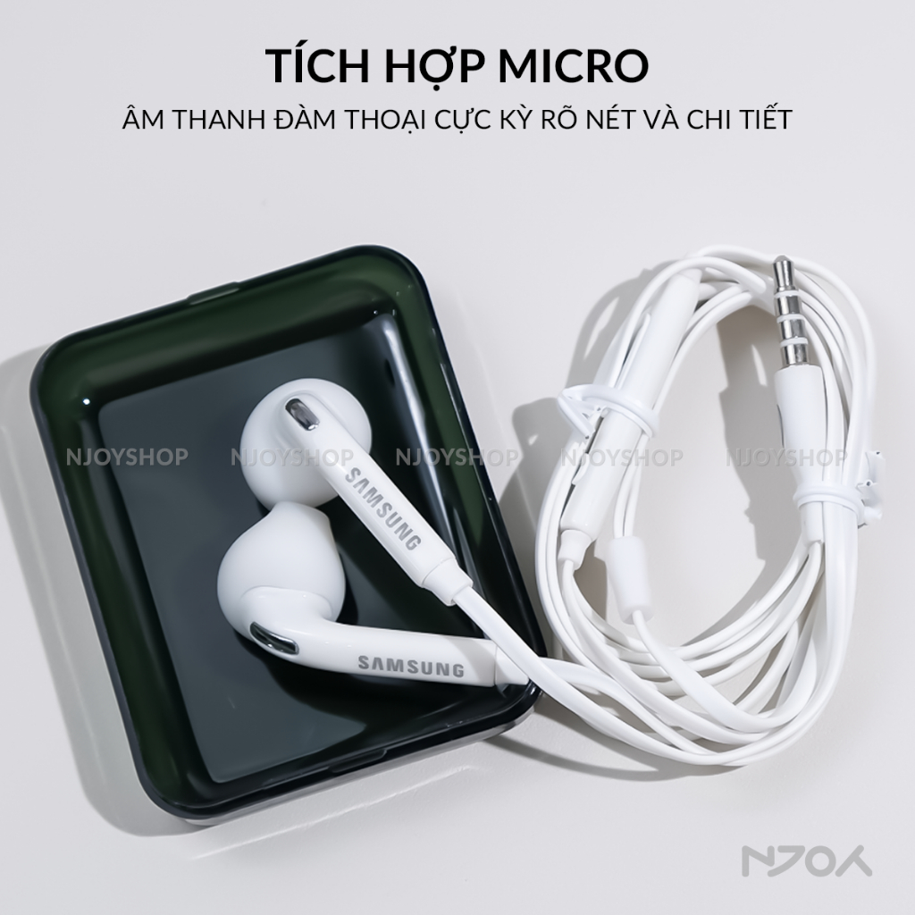 Tai Nghe Nhét Tai S7 Chân Tròn 3.5mm In-ear Tương Thích Với Đt Đt Táo Samsung Oppo Xioami Njoyshop