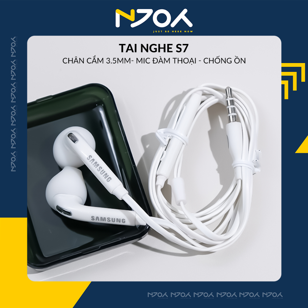 Tai Nghe Nhét Tai S7 Chân Tròn 3.5mm In-ear Tương Thích Với Đt Đt Táo Samsung Oppo Xioami Njoyshop