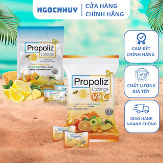Kẹo ngậm ho propoliz lozenge thái lan cam & gừng thảo dược - gói 8 viên