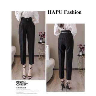 Quần bagy nư lưng cao cạp xẻ v 2 khuy kèm đai mã 63