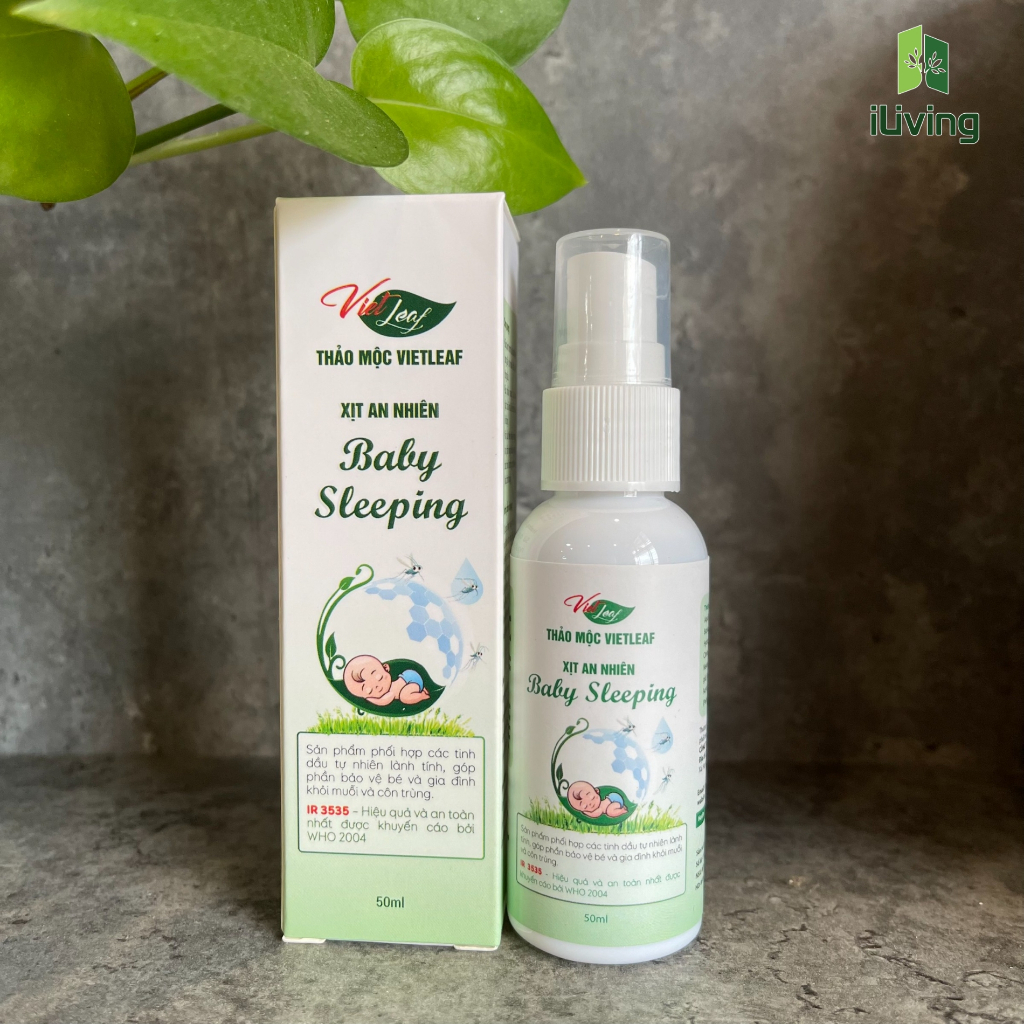 Xịt muỗi Thảo mộc Vietleaf An Nhiên Baby Sleeping 50ml ILIVING-VIEXM50