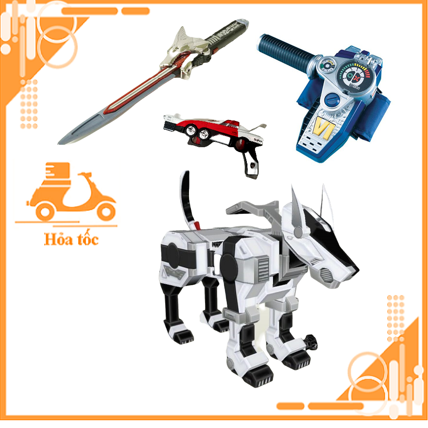 Đồ chơi DX Deka - D-Sword - D-BAZOOKA - Chính hãng bandai - Dekaranger - Siêu Nhân Deka