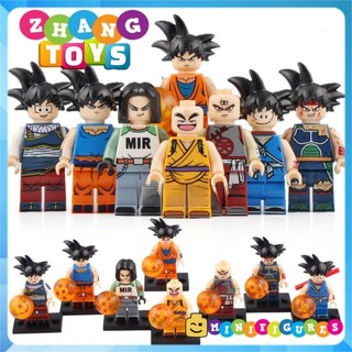 Đồ chơi Xếp hình mô hình Dragon Ball Goku - Android 17 - Tien Shinhan - Krillin - Bardock Minifigures Koruit KT1009