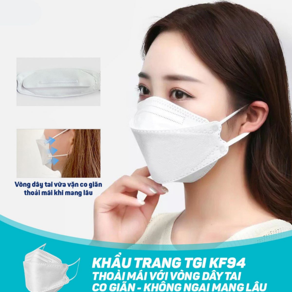 Khẩu trang KF94 4D TGI Cao Cấp - Thùng 300 cái