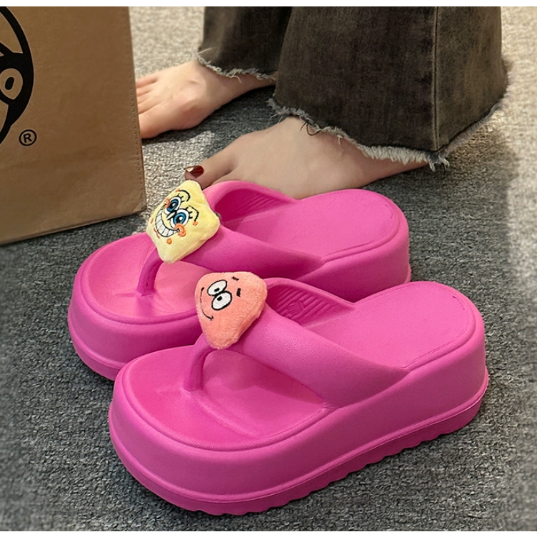 Dép dày đế Dép xỏ ngón đế dày nữ mùa hè 2023 mẫu mới dễ thương hoạt hình