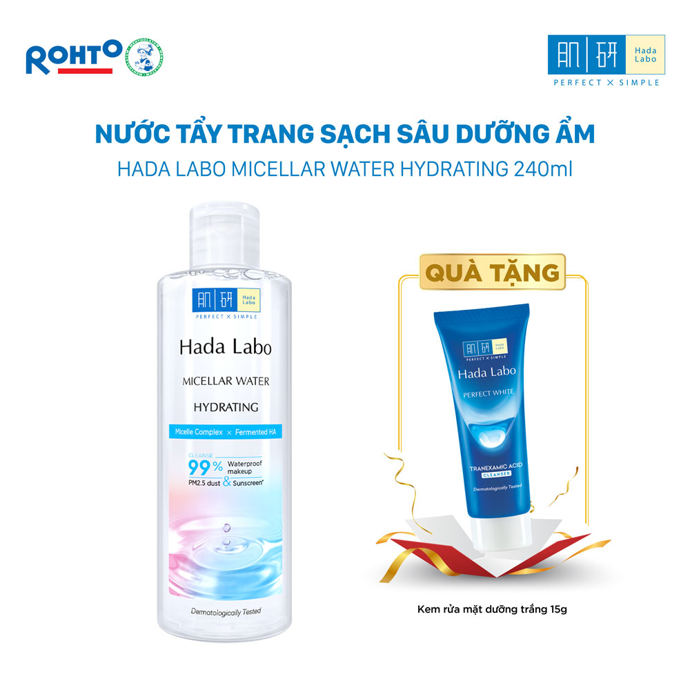 Nước tẩy trang sạch sâu dưỡng ẩm Hada Labo Micellar Water Hydrating 240ml