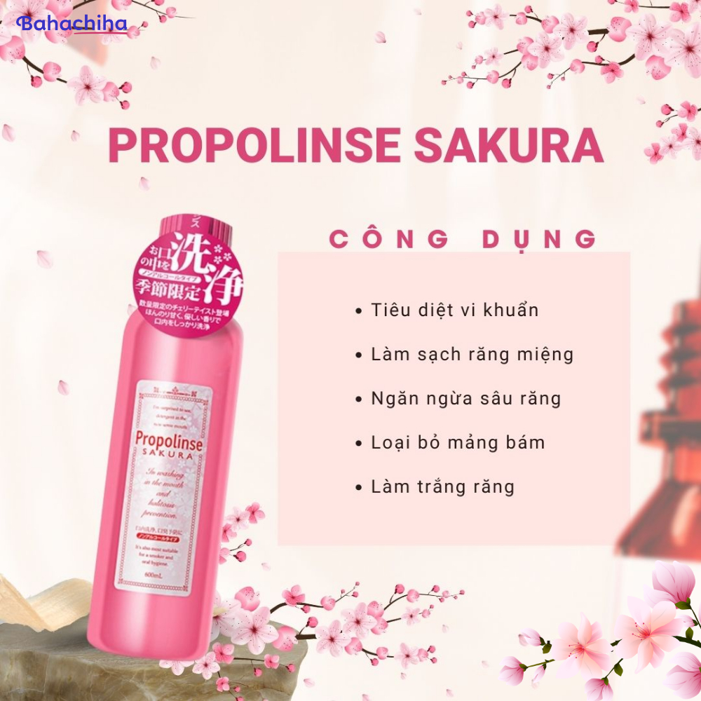 Nước súc miệng trắng răng Propolinse nội địa Nhật Bản sạch mảng bám (nhiều loại) 600mll - Hatomugi.shop