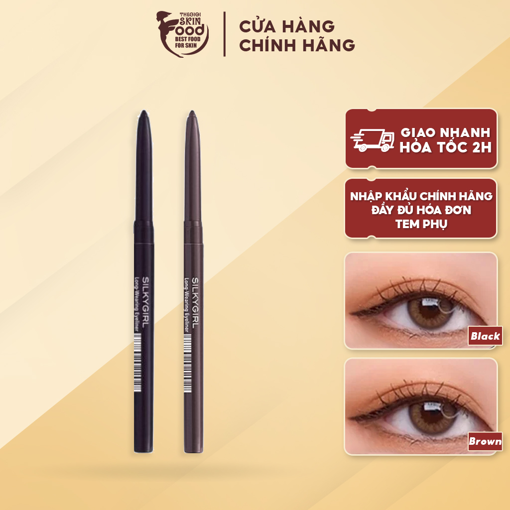 Chì Kẻ Mắt Siêu Mảnh, Sắc Nét Lâu Trôi Silkygirl Long-Wearing Eyeliner 0.28g