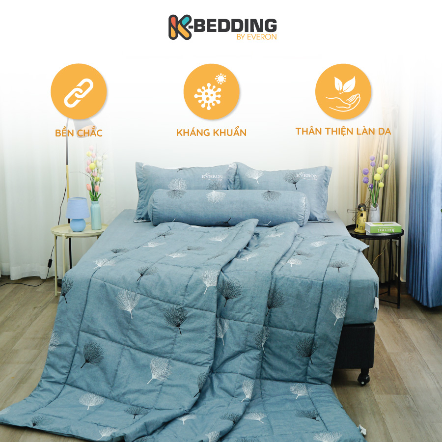 Bộ ga giường Everon Lite ELM 2 chất vải microfiber (4 món, không bao gồm chăn)