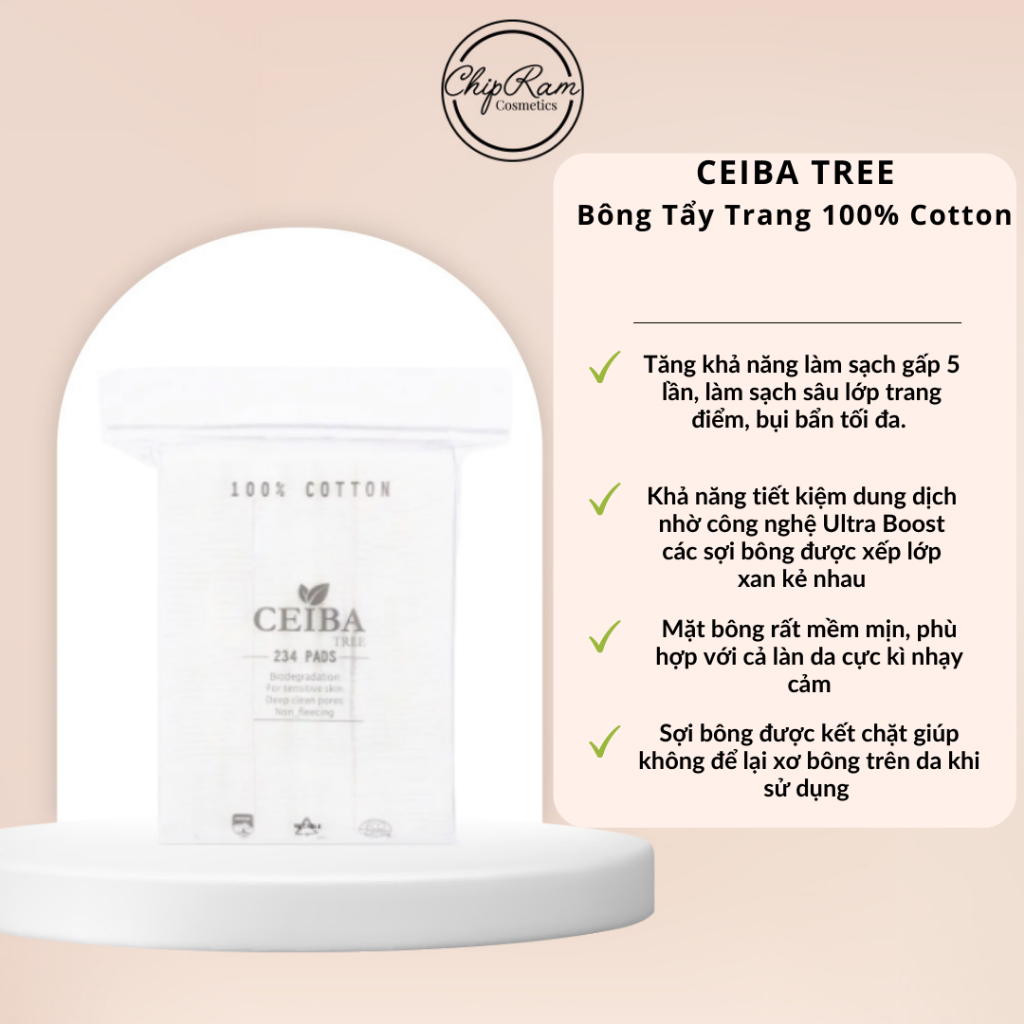 Bông Tẩy Trang Ceiba Tree Cotton Pad 234 Miếng