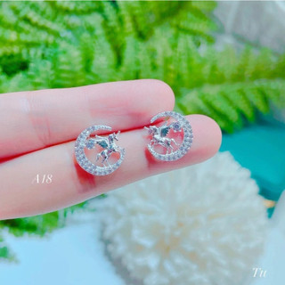 Bông tai nụ chất liệu bạc s925 ms63d