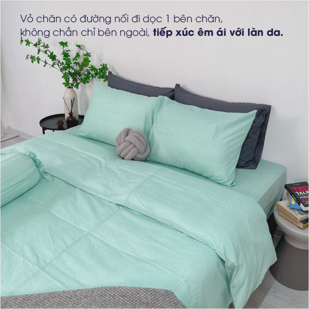 [CM1019] Bộ chăn ga Changmi Bedding 100% Cotton Sateen Cao Cấp Hàn Quốc thoáng mát, siêu bền - 5 món