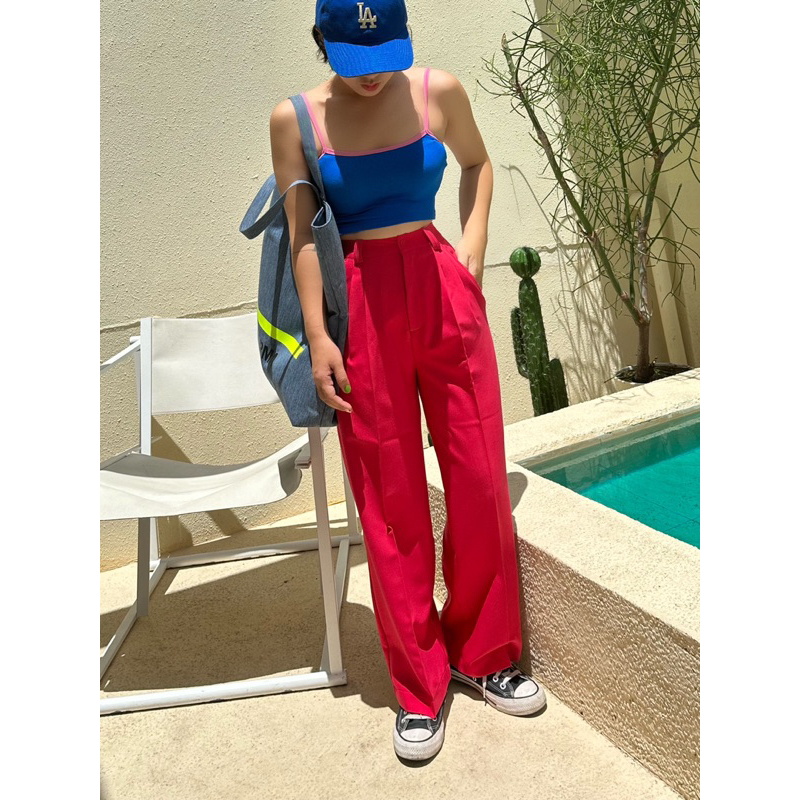 Quần tây culottes SATHY nữ nhiều màu ống suông vải kaki cotton cao cấp - VEETROUSER QA01