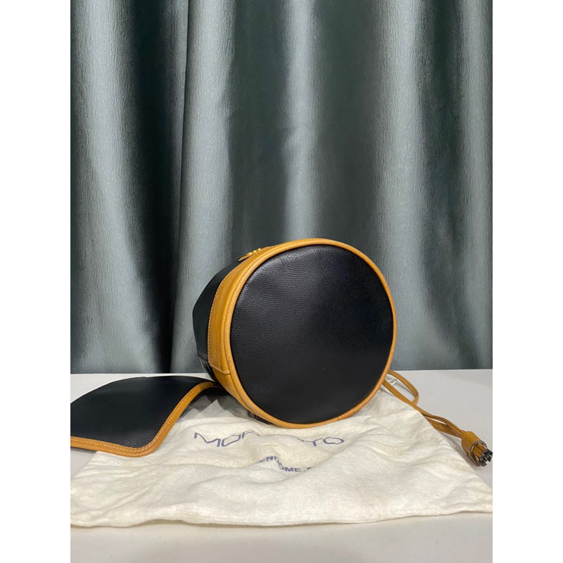 Set túi ví si hiệu MORABITO dáng bucket da bê có dustbag