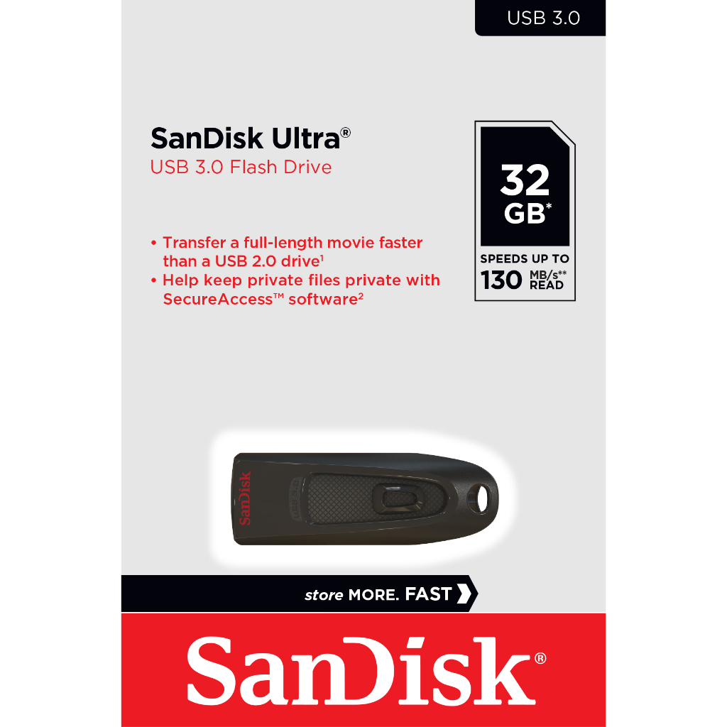 USB SanDisk Ultra CZ48 32GB USB 3.0 Flash Drive tốc độ cao upto 130MB/s