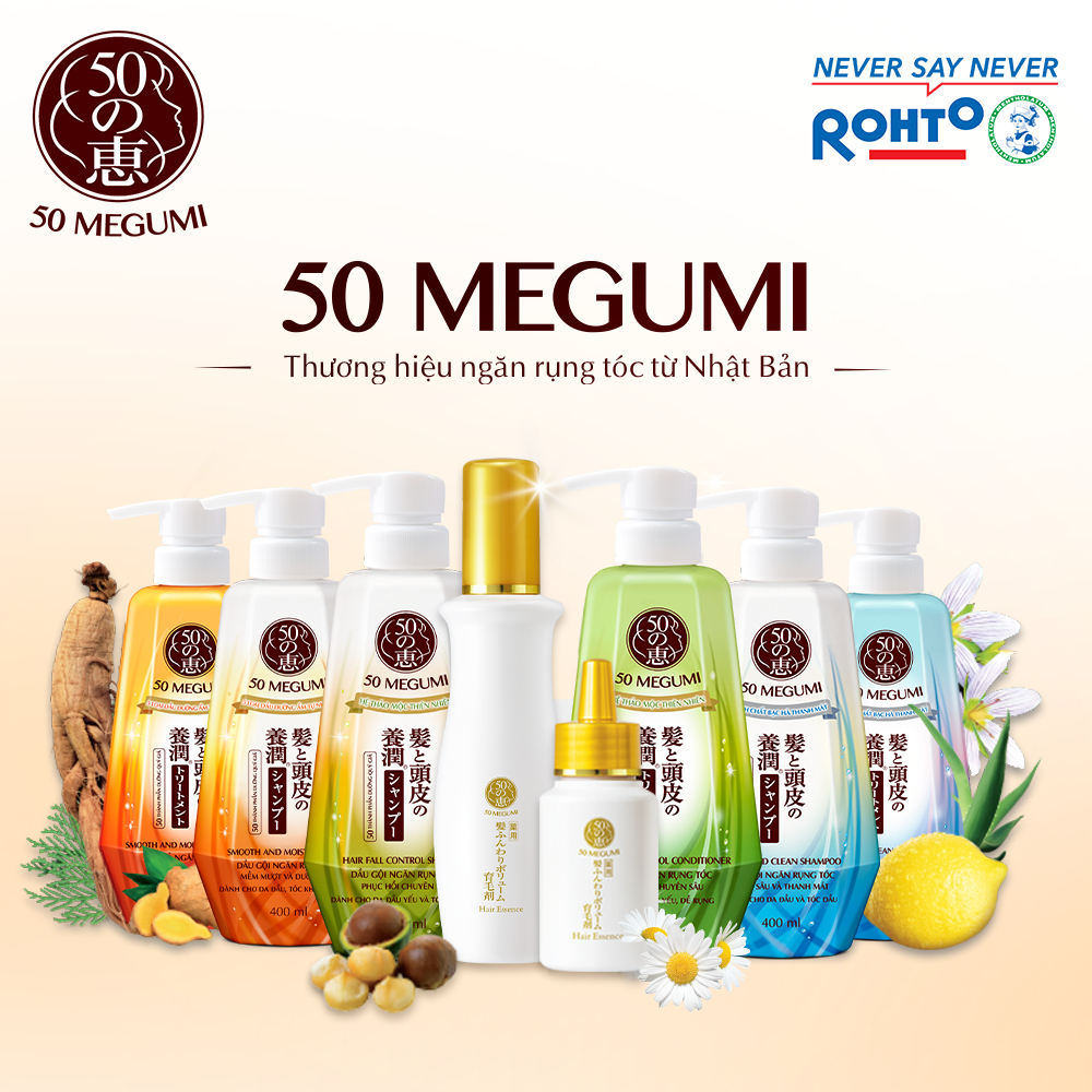 Dầu xả ngăn rụng tóc, sạch sâu và thanh mát 50 Megumi Fresh and Clean 400ml