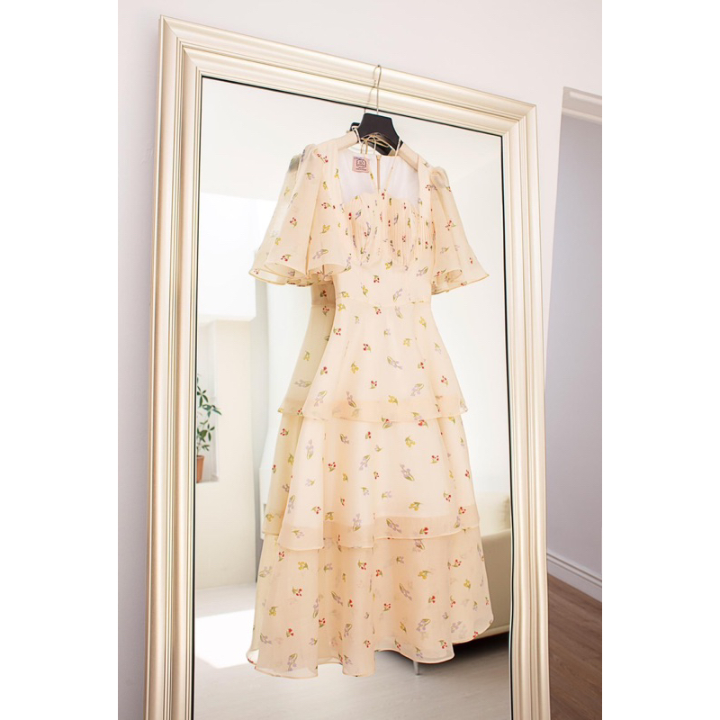 Đầm hoa phong cách Vintage nhẹ nhàng nhà LEYLA