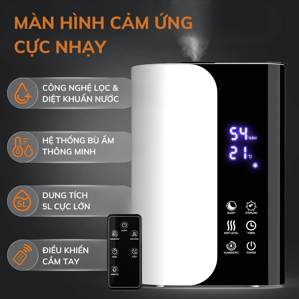 Máy Tạo Ẩm DEERMA F628S Phun Sương, Bù Ẩm Siêu Âm - Tặng Kèm Ag+ Khi Mua Gói Bảo Hành 24 Tháng