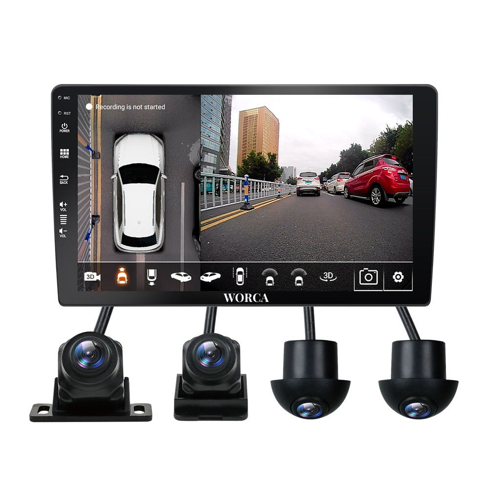 Màn hình ô tô liền camera 360 WORCA TS-500 Chip 8 Nhân RAM 2GB + 32GB/Màn hình 360 độ cho xe ô tô