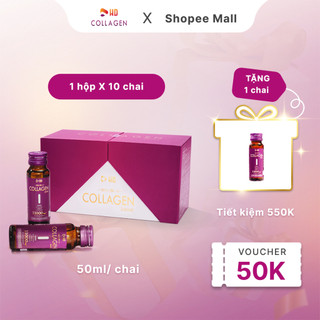 Nước uống đẹp da HD Collagen 11000mg đến từ Nhật Bản hộp 10 lọ
