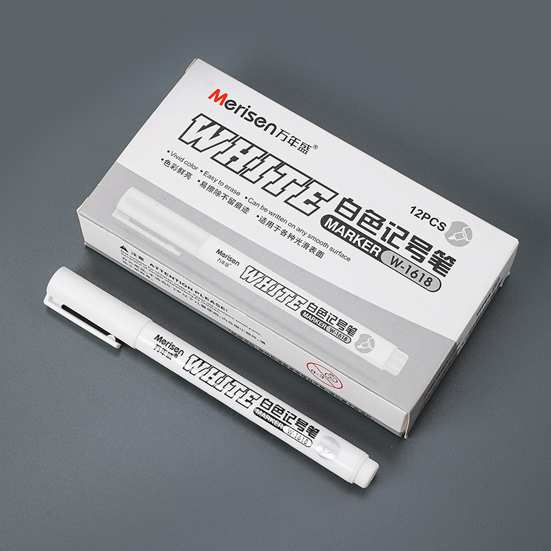 Bút lông đánh dấu Hikoma màu trắng không xóa được - 1 cái - bút đánh dấu cao cấp văn phòng phẩm