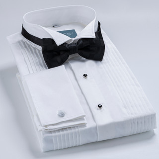 Áo sơ mi xếp ly mặc tuxedo wing collar anlimen & gentle - ags02tw