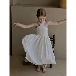 Váy đầm đan chéo cotton phối thô cho bé gái 10-28kg