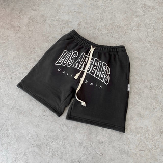 Quần short nam streetwear ống rộng, chất nỉ cotton 100%