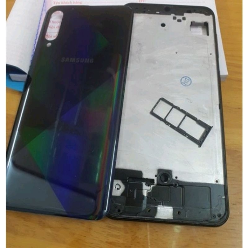 Vỏ samsung A50s có khay sim khung sườn kính camera