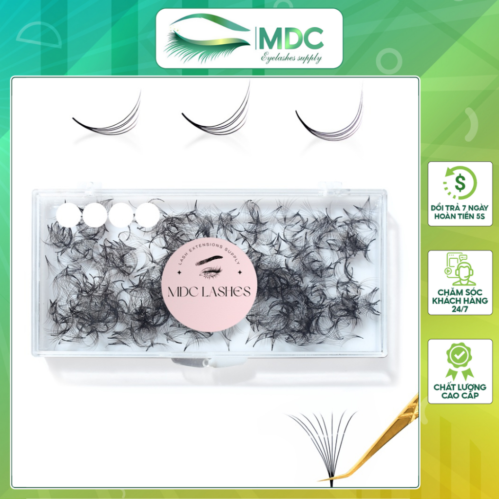 MI FAN SẴN MDC LASHES 10D 0.05 CONG C,CC,D ( 500 FAN) NM020