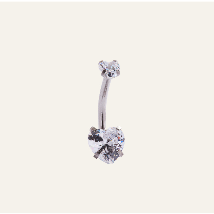 Khuyên rốn TWO HEARTS BELLYRING SILVER- Cockstock