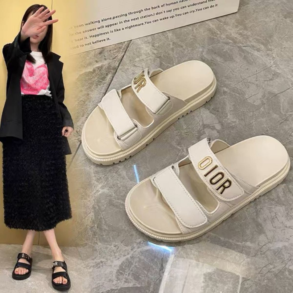Dép Lê Dior Nữ Micone Dép Bánh Mỳ Uzzang Quai Dán Mới 2023 D178