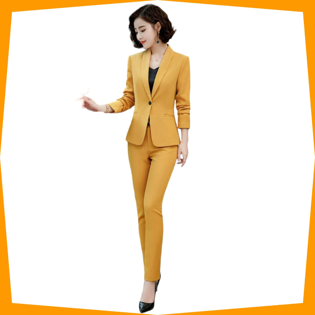 Set Áo Vest Tay Dài + Quần Dài TJ26 - Vàng