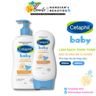 Cetaphil tắm gội hữu cơ Organic - Cetaphil Baby Wash & Shampoo with Organic Calendula