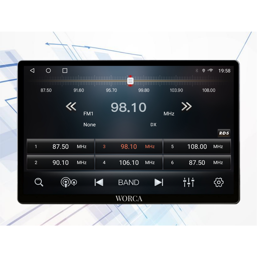 Màn Hình Android Ô TÔ WORCA 13.1 inch/ Chip 8 Ram 4G+64G SIM4G/IPS/DSP/2.5D/Carplay/Chia đôi màn hình 4K UHD