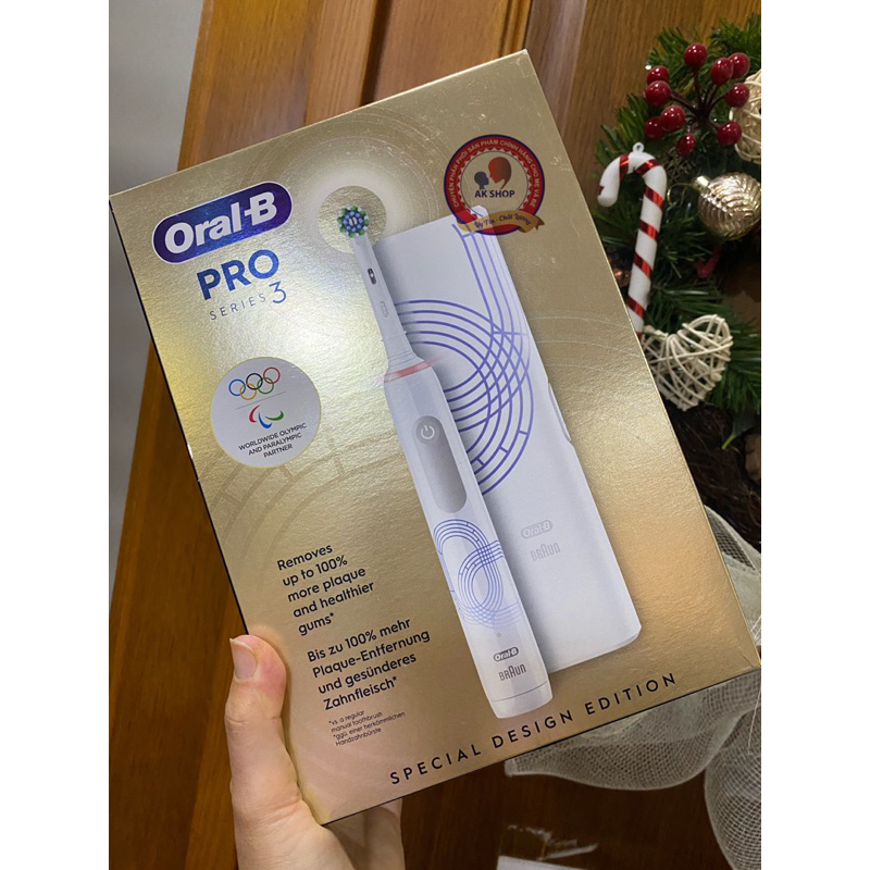 (Auth - sẵn) Bàn chải điện Oral B Pro 3 3000 phiên bản giới hạn Olympic