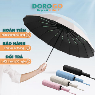 Ô che nắng dù đi mưa UPF 50+ cao cấp nan kép tự động nhỏ gọn cho ô tô chống lật DOROGO OCM