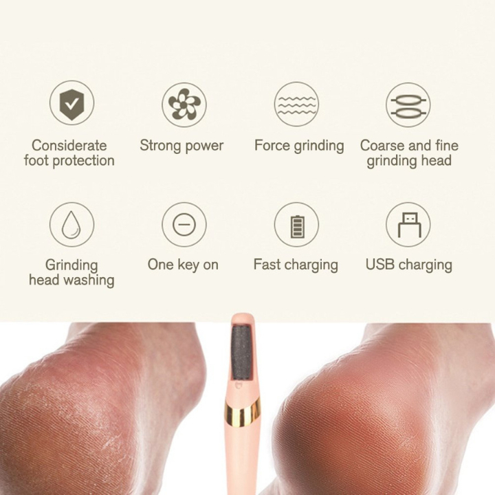 Máy Chà Gót Chân,tế bào chết cho cá nhân và Tiệm Nail Sạc Pin Tích Điện 2 Đầu Mài