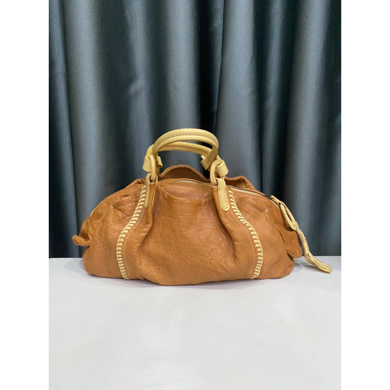 Túi si hiệu GENTEN của Nhật dáng xách ta.y da vo.i thật