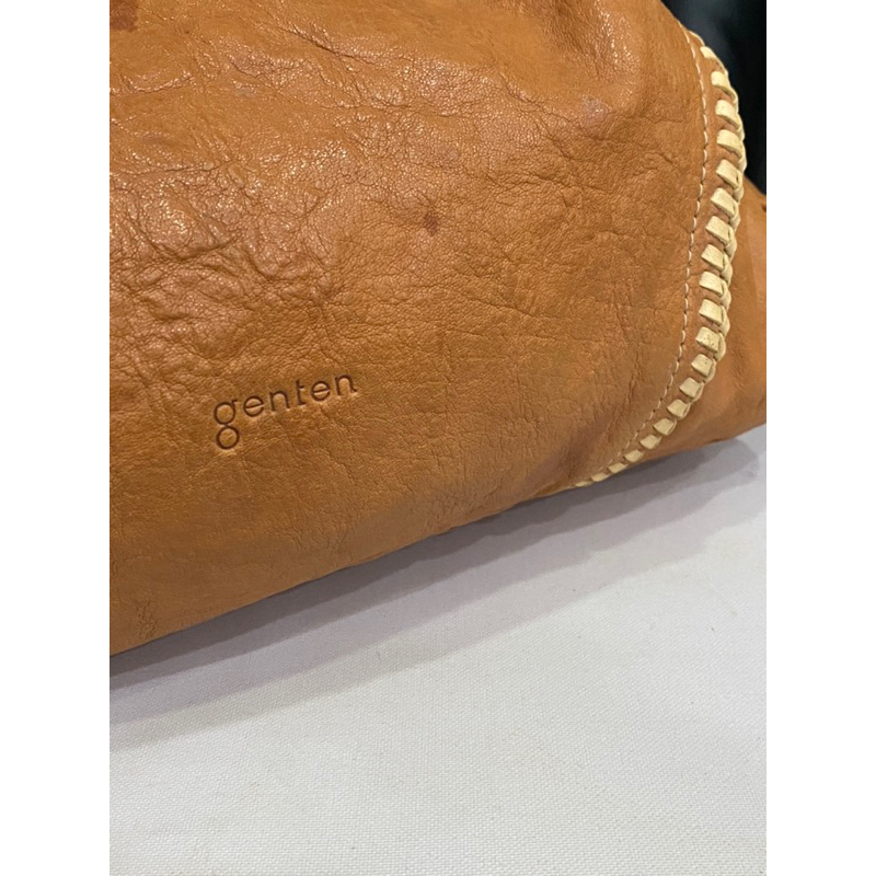 Túi si hiệu GENTEN của Nhật dáng xách ta.y da vo.i thật